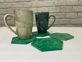 Lush Green Coasters - Set of 4